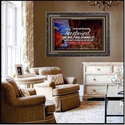 WHO SHALL DISANNUL IT   Large Frame Scriptural Wall Art   (GWFAVOUR1531)   "45x33"