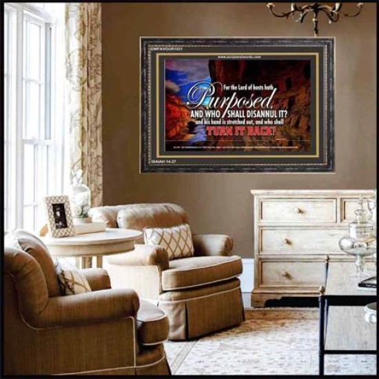 WHO SHALL DISANNUL IT   Large Frame Scriptural Wall Art   (GWFAVOUR1531)   