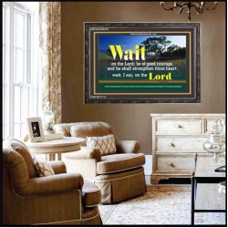 WAIT ON THE LORD   Contemporary Wall Decor   (GWFAVOUR270)   "45x33"