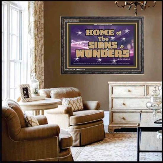 SIGNS AND WONDERS   Framed Bible Verse   (GWFAVOUR3536)   