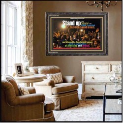 ALL BLESSING AND PRAISE   Frame Scriptural Wall Art   (GWFAVOUR3555)   