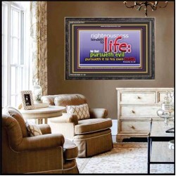 RIGHTEOUSNESS TENDETH TO LIFE   Bible Verses Framed for Home Online   (GWFAVOUR3767)   