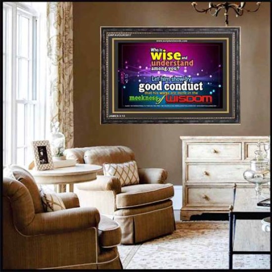 WISDOM   Scriptural Framed Signs   (GWFAVOUR3817)   