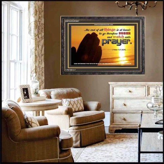 WATCH AND PRAY   Christian Wall Art Poster   (GWFAVOUR3887)   