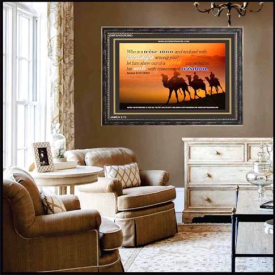 WISDOM   Christian Artwork Frame   (GWFAVOUR3903)   