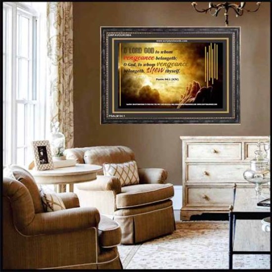 VENGEANCE BELONGS TO GOD   Acrylic Glass Frame Scripture Art   (GWFAVOUR3904)   