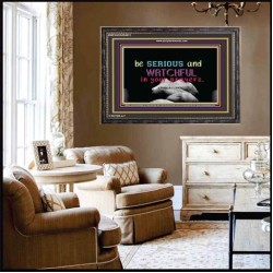 WATCH AND PRAY   Inspirational Wall Art Wooden Frame   (GWFAVOUR4011)   "45x33"