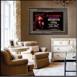 VICTORY BY THE BLOOD OF JESUS   Bible Scriptures on Love Acrylic Glass Frame   (GWFAVOUR4021)   "45x33"