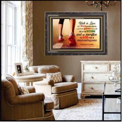 WALK IN LOVE   Christian Paintings Acrylic Glass Frame   (GWFAVOUR4034)   "45x33"