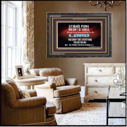STAND FIRM   Large Frame Scripture Wall Art   (GWFAVOUR4327)   