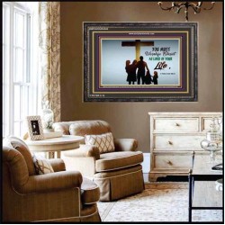 WORSHIP CHRIST   Christian Framed Art   (GWFAVOUR4349)   "45x33"