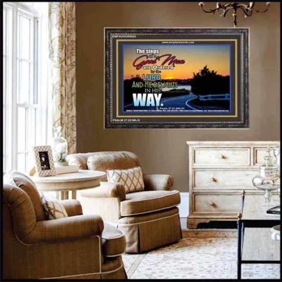 A GOOD MANS STEPS   Framed Office Wall Decoration   (GWFAVOUR6522)   