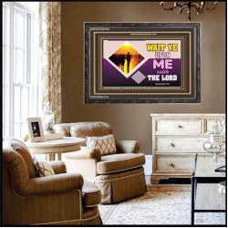 WAIT UPON THE LORD   Custom Frame Scripture   (GWFAVOUR7534)   "45x33"