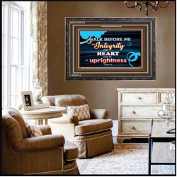 WALK IN INTEGRITY   Unique Bible Verse Frame   (GWFAVOUR7559)   "45x33"