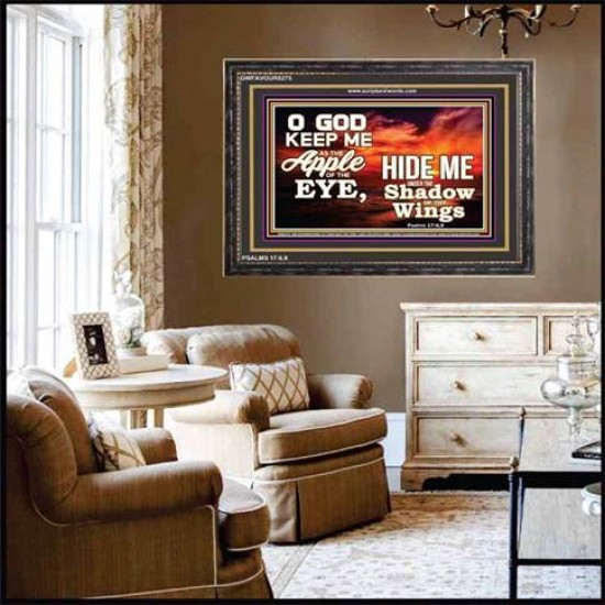 UNDER THE SHADOW OF THY WINGS   Frame Scriptural Wall Art   (GWFAVOUR8275)   