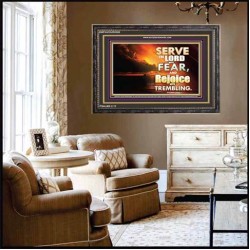 SERVE THE LORD   Framed Lobby Wall Decoration   (GWFAVOUR8300)   