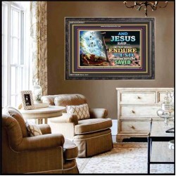 YE SHALL BE SAVED   Unique Bible Verse Framed   (GWFAVOUR8421)   "45x33"