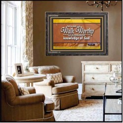 WALK WORTHY   Encouraging Bible Verses Framed   (GWFAVOUR867)   "45x33"