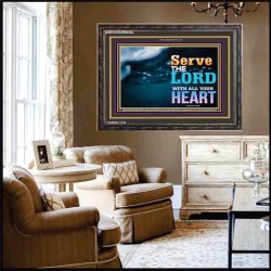 WITH ALL YOUR HEART   Framed Religious Wall Art    (GWFAVOUR8846L)   "45x33"