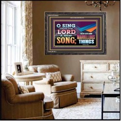 SING UNTO THE LORD   Bible Verses Wall Art Acrylic Glass Frame   (GWFAVOUR8893)   