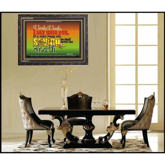 VERILY VERILY   Scripture Art Prints Framed   (GWFAVOUR3838)   