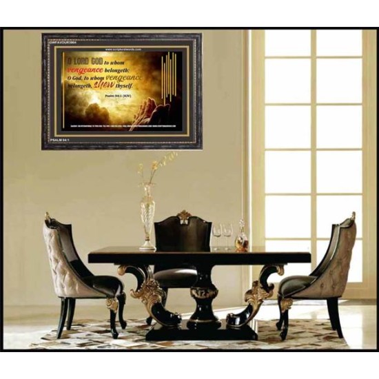 VENGEANCE BELONGS TO GOD   Acrylic Glass Frame Scripture Art   (GWFAVOUR3904)   