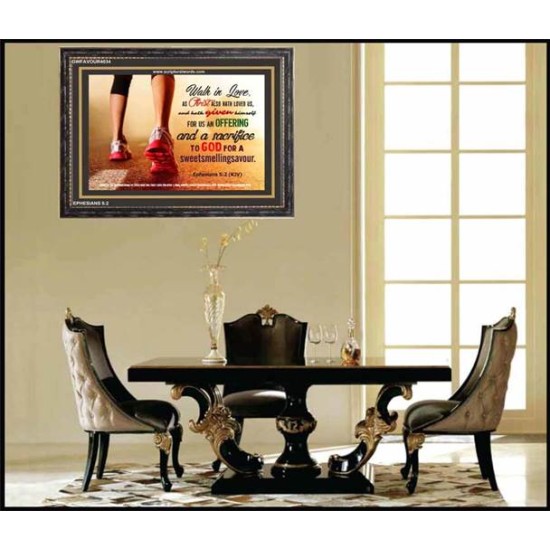 WALK IN LOVE   Christian Paintings Acrylic Glass Frame   (GWFAVOUR4034)   