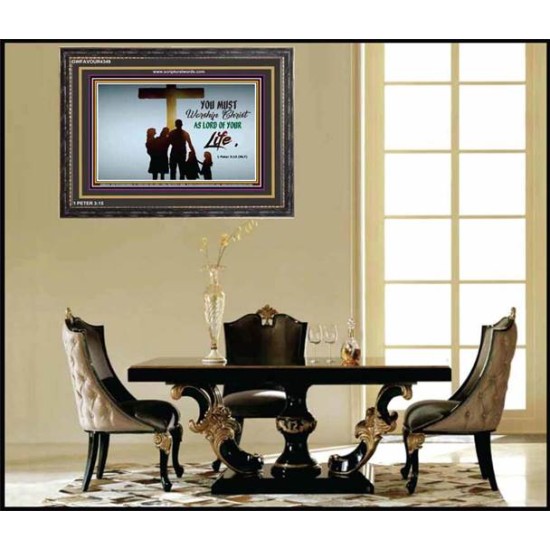 WORSHIP CHRIST   Christian Framed Art   (GWFAVOUR4349)   