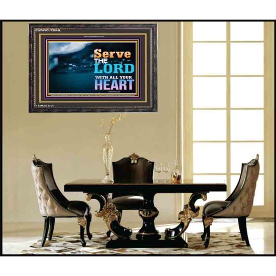 WITH ALL YOUR HEART   Framed Religious Wall Art    (GWFAVOUR8846L)   