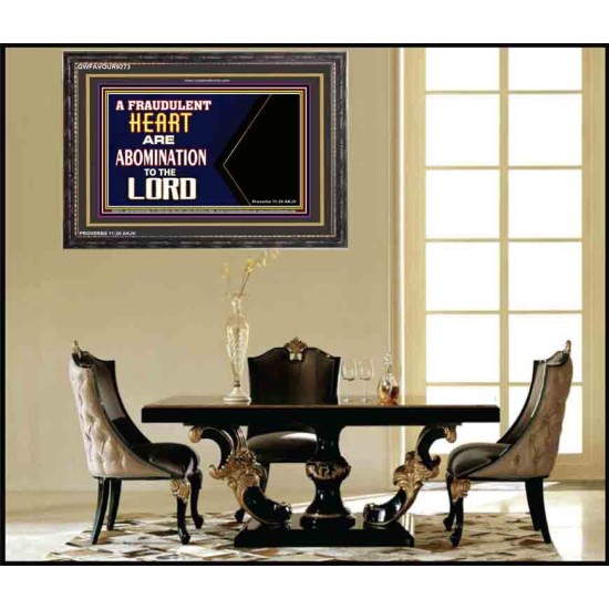 WHAT ARE ABOMINATION TO THE LORD   Large Framed Scriptural Wall Art   (GWFAVOUR9273)   