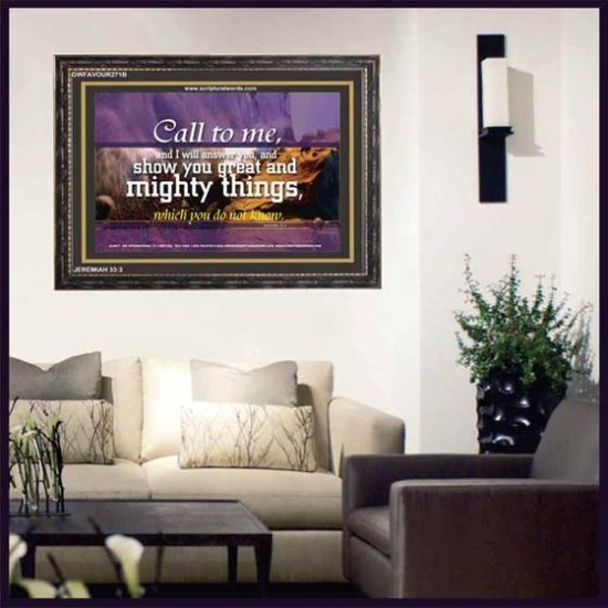 SHEW THEE GREAT AND MIGHTY THINGS   Kitchen Wall Dcor   (GWFAVOUR271B)   
