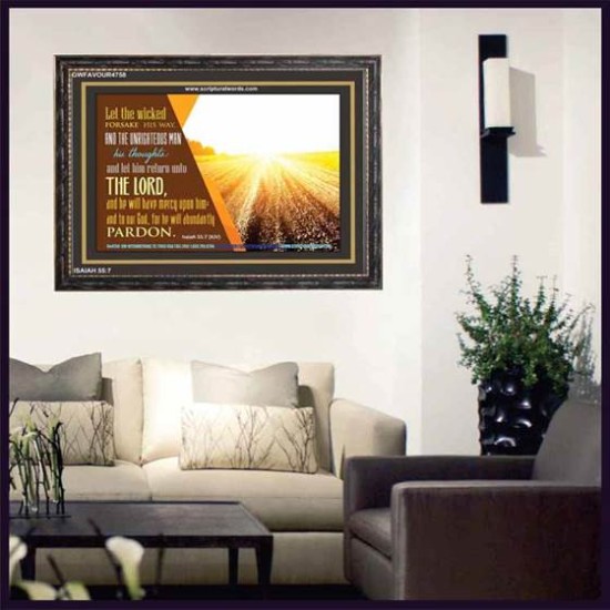 WICKEDNESS   Contemporary Christian Wall Art   (GWFAVOUR4758)   