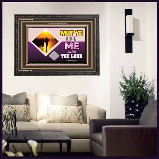 WAIT UPON THE LORD   Custom Frame Scripture   (GWFAVOUR7534)   