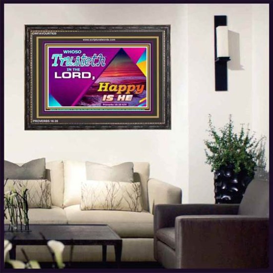 TRUST IN THE LORD   Framed Bedroom Wall Decoration   (GWFAVOUR7920)   