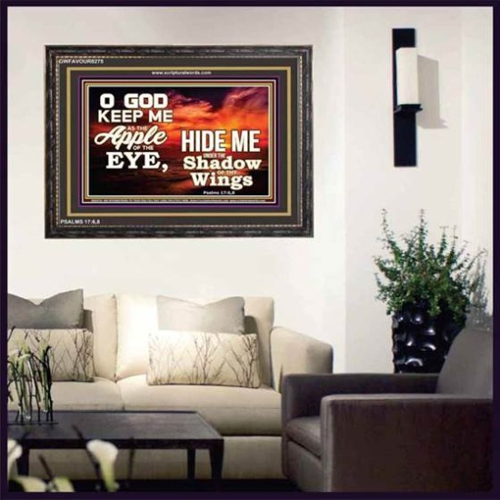 UNDER THE SHADOW OF THY WINGS   Frame Scriptural Wall Art   (GWFAVOUR8275)   