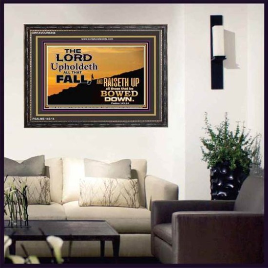 UPHOLDETH ALL THAT FALL   Scripture Wall Art   (GWFAVOUR8356)   