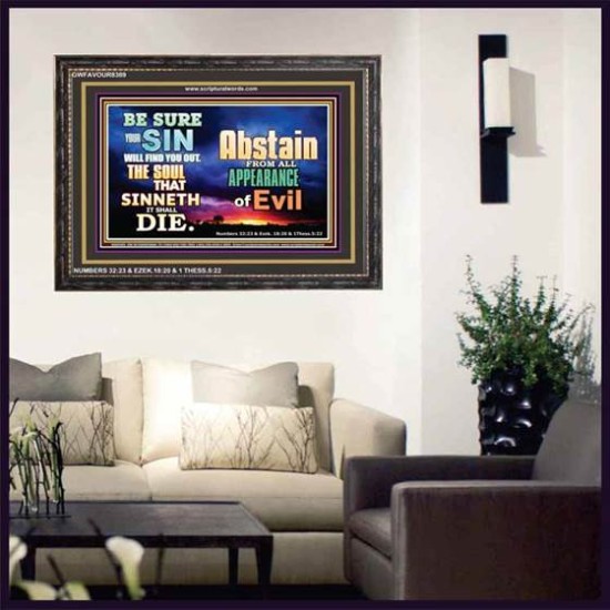 ABSTAIN FROM EVIL   Affordable Wall Art   (GWFAVOUR8389)   