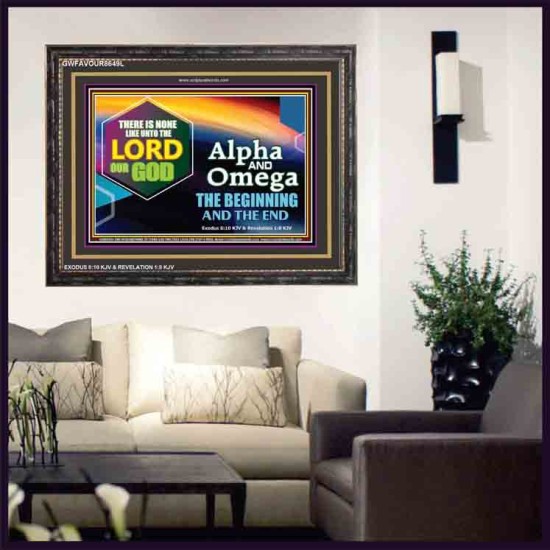 ALPHA AND OMEGA   Christian Quotes Framed   (GWFAVOUR8649L)   