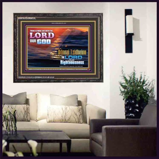 ADONAI TZIDKEINU - LORD OUR RIGHTEOUSNESS   Christian Quote Frame   (GWFAVOUR8653L)   