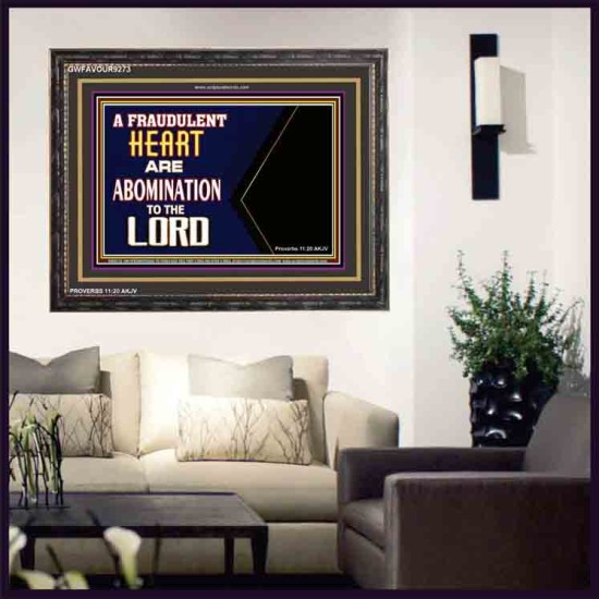 WHAT ARE ABOMINATION TO THE LORD   Large Framed Scriptural Wall Art   (GWFAVOUR9273)   