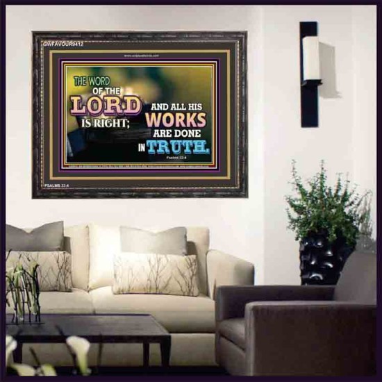 ALL HIS WORKS ARE DONE IN TRUTH   Scriptural Wall Art   (GWFAVOUR9412)   