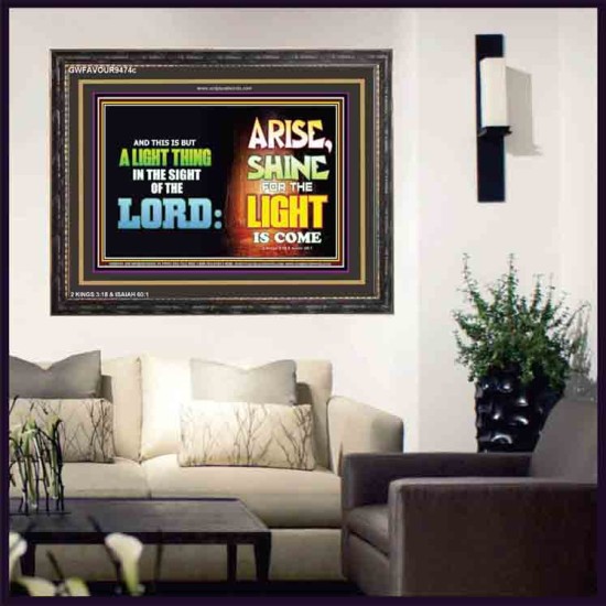 A LIGHT THING   Christian Paintings Frame   (GWFAVOUR9474c)   