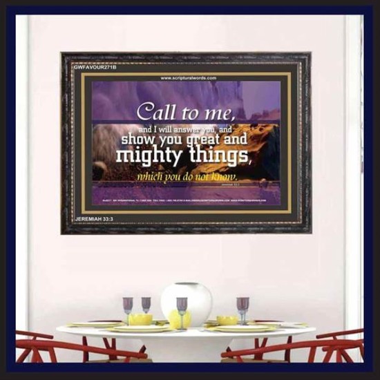 SHEW THEE GREAT AND MIGHTY THINGS   Kitchen Wall Dcor   (GWFAVOUR271B)   