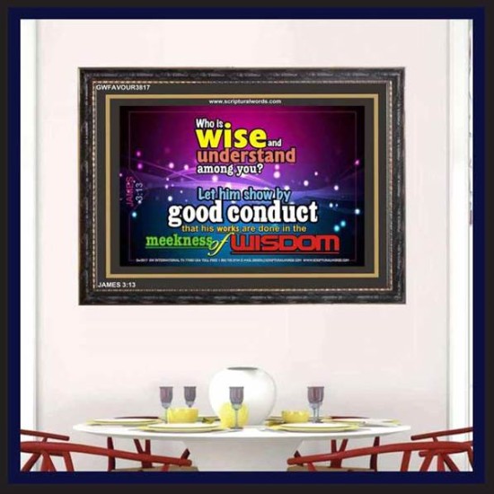 WISDOM   Scriptural Framed Signs   (GWFAVOUR3817)   