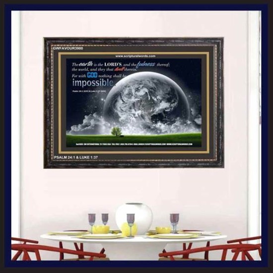 WITH GOD NOTHING SHALL BE IMPOSSIBLE   Contemporary Christian Print   (GWFAVOUR3900)   