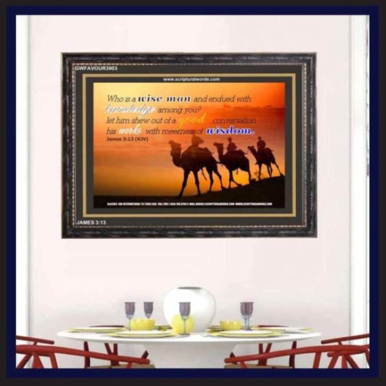 WISDOM   Christian Artwork Frame   (GWFAVOUR3903)   