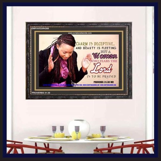 A WOMAN WHO FEARS THE LORD   Christian Artwork Frame   (GWFAVOUR4268)   