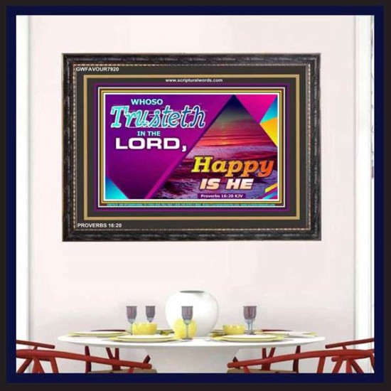 TRUST IN THE LORD   Framed Bedroom Wall Decoration   (GWFAVOUR7920)   