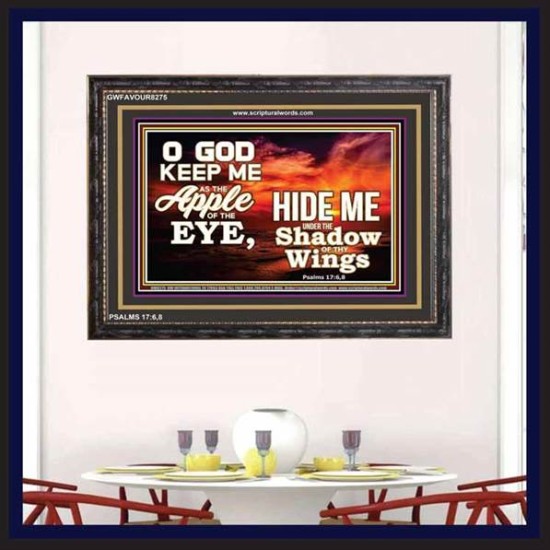 UNDER THE SHADOW OF THY WINGS   Frame Scriptural Wall Art   (GWFAVOUR8275)   