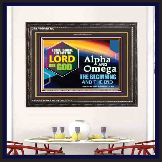ALPHA AND OMEGA   Christian Quotes Framed   (GWFAVOUR8649L)   